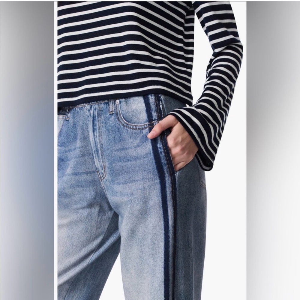 rag & bone Miramar Track Stripe Cotton Terry Sweatpant Jeans - Picture 4 of 10